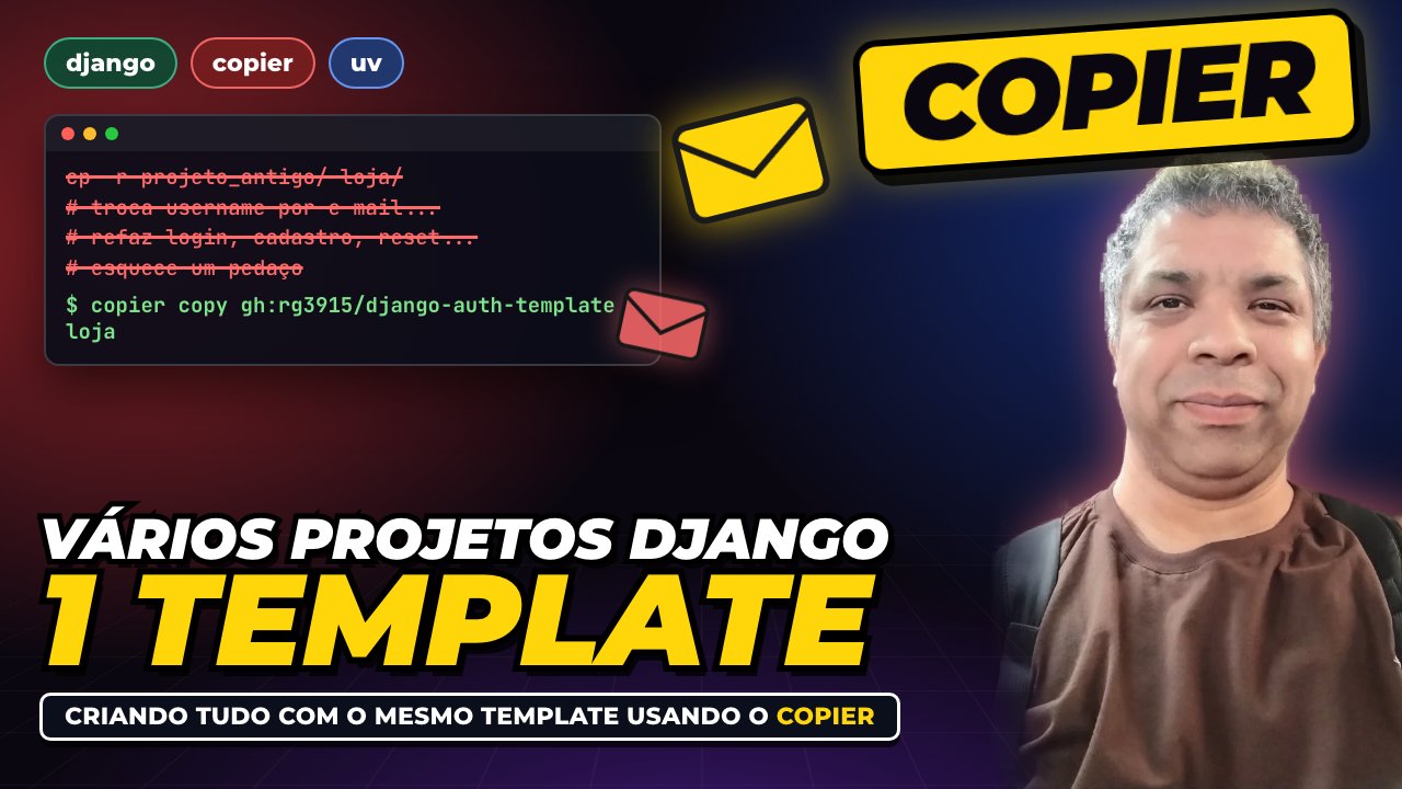 Thumb do vÃdeo Copier + Django: login por e-mail em um comando, que estreia em breve no canal